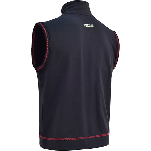 RDX U4 SLEEVELESS TERRY FLEECE HIGH-NECK JACKET-5